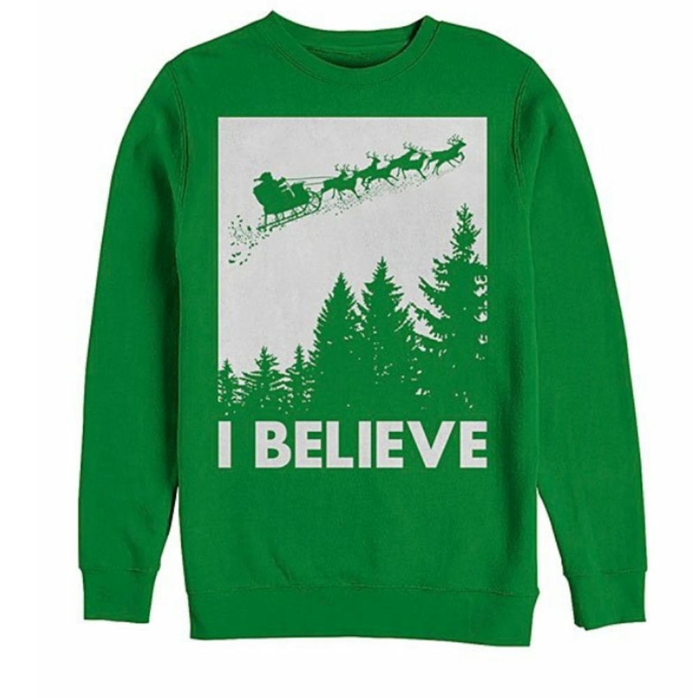 X-Files x Santa "I Believe" sweatshirt